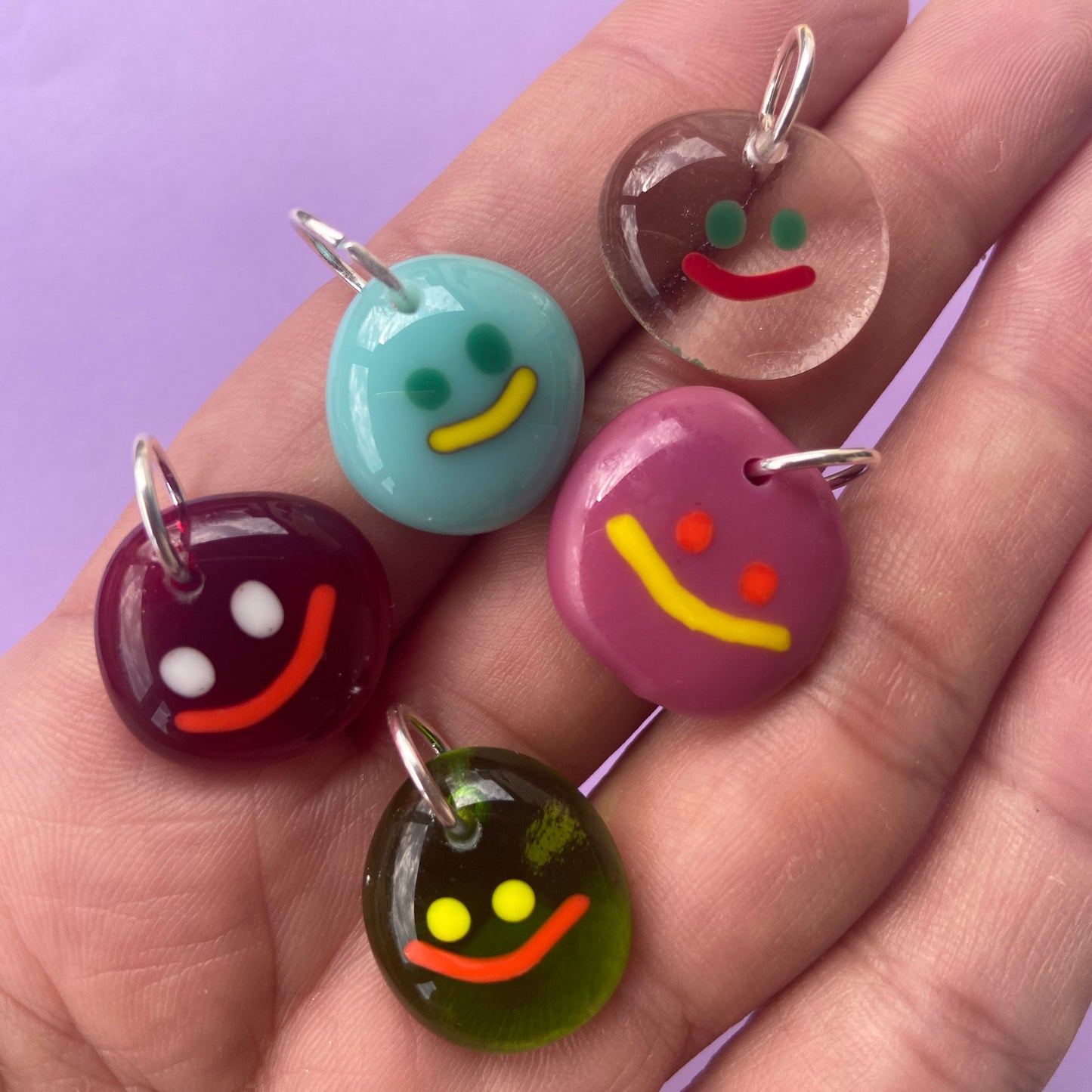 Green Happy Charms - Ready to Ship