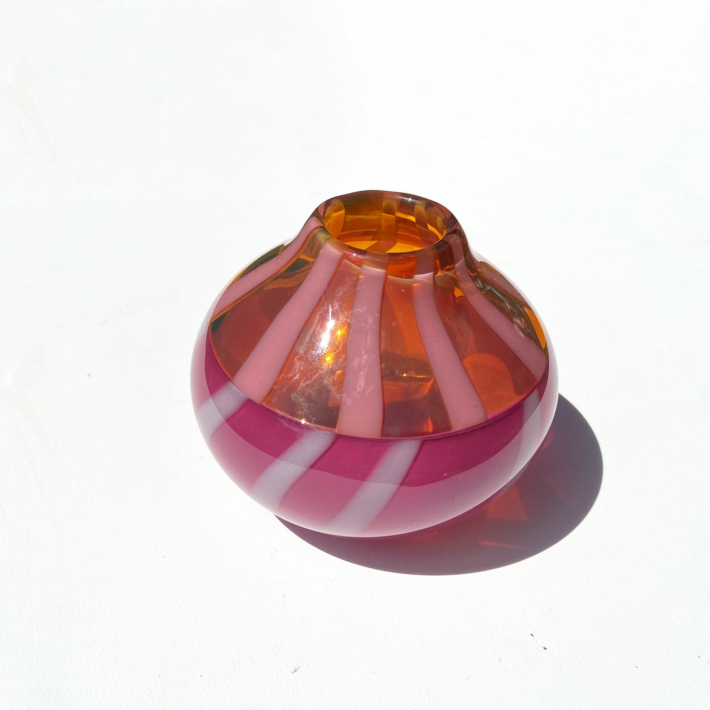 Gold + Pink Vase