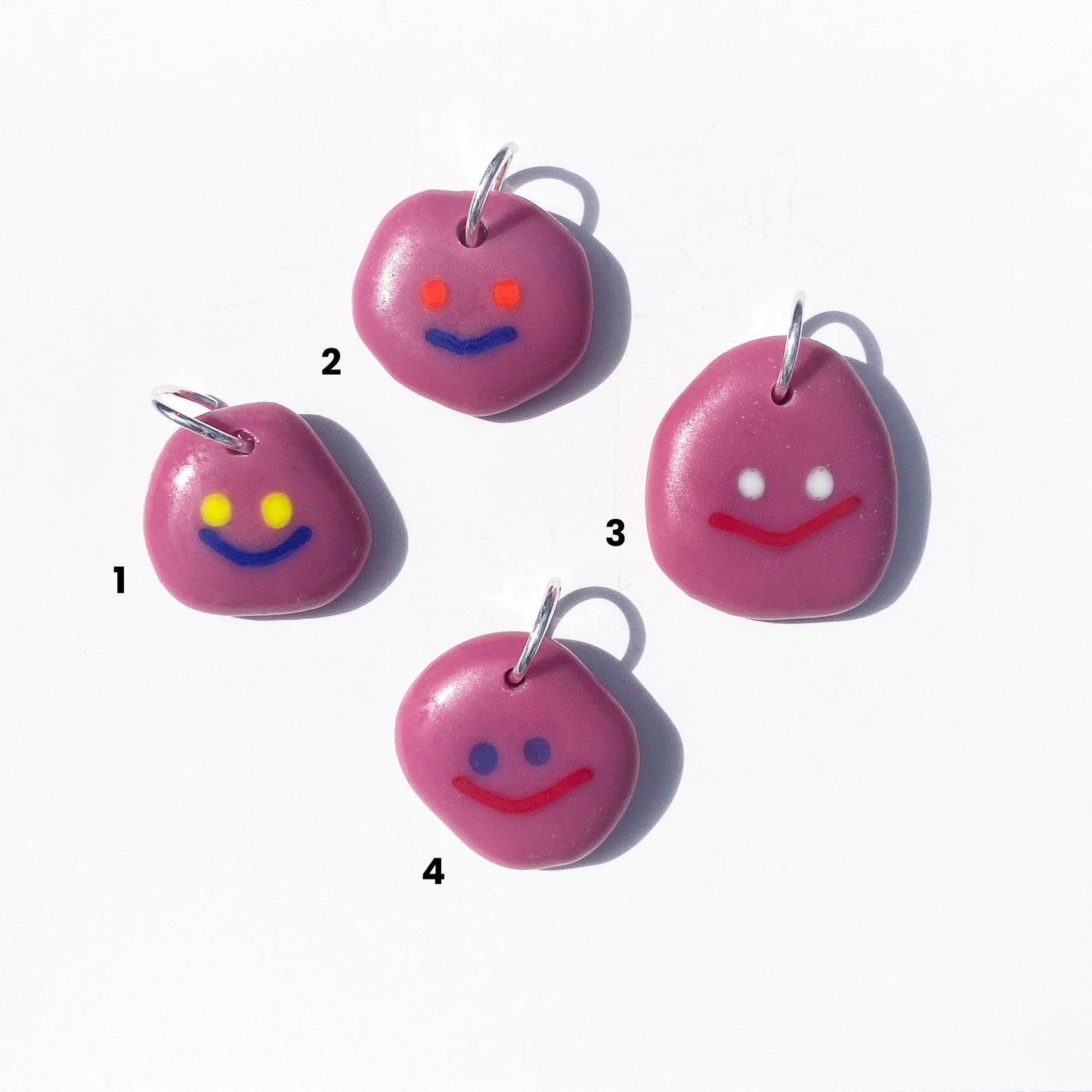 Deep Pink Happy Charms - Ready to Ship